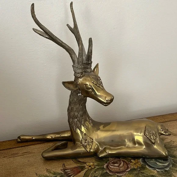 Sigma Taste Seller Deer Gazelle Statue Figure Brass - Picture 1 of 11